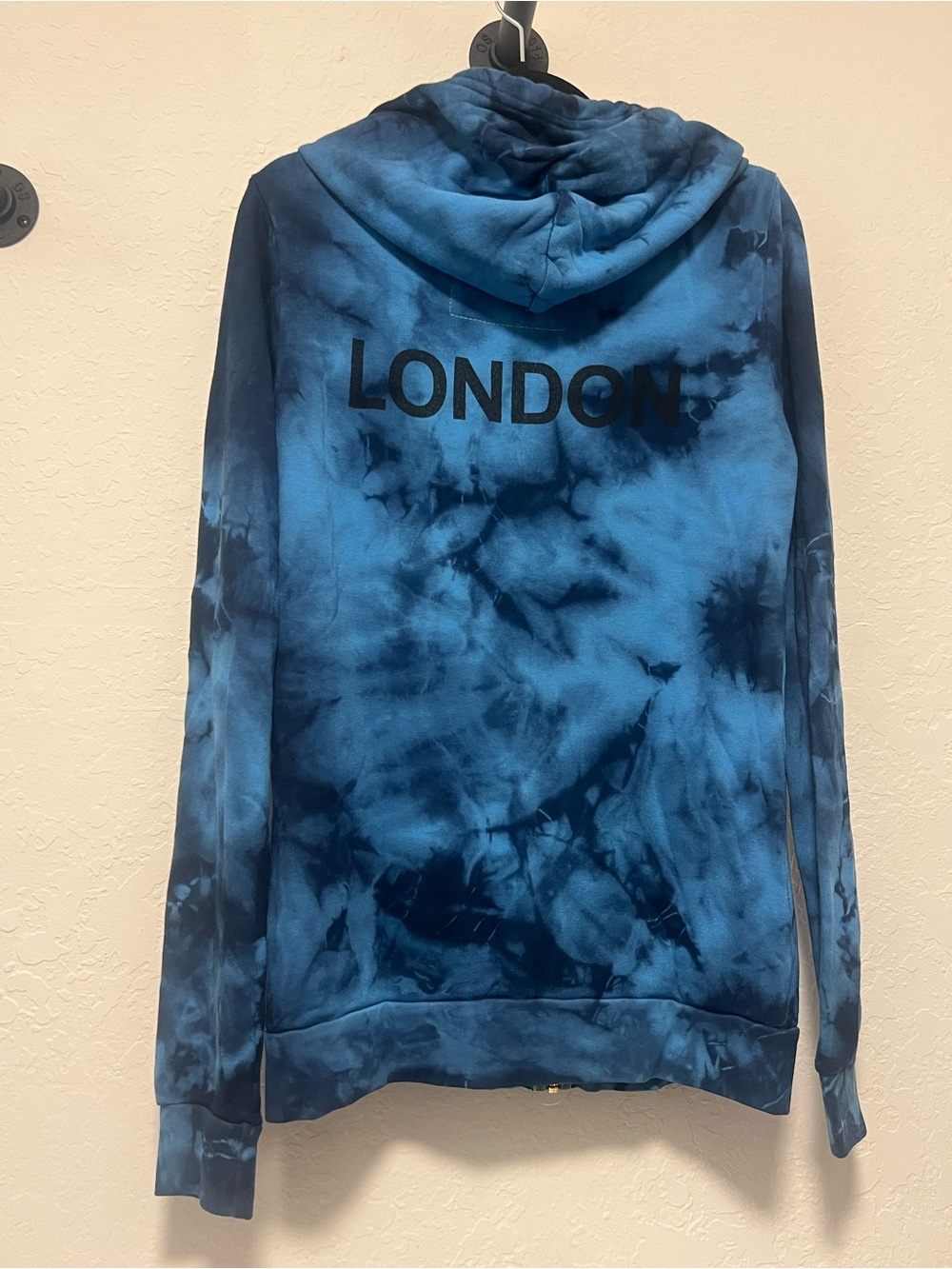 Aviator Nation London Skull Tie Dye Zip Hoodie Blue Hand Dyed Medium - Picture 3 of 7